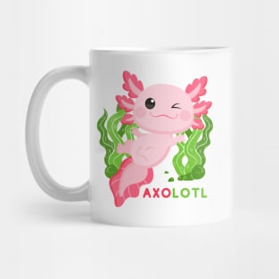 Cute Winking Baby Axolotl Mug